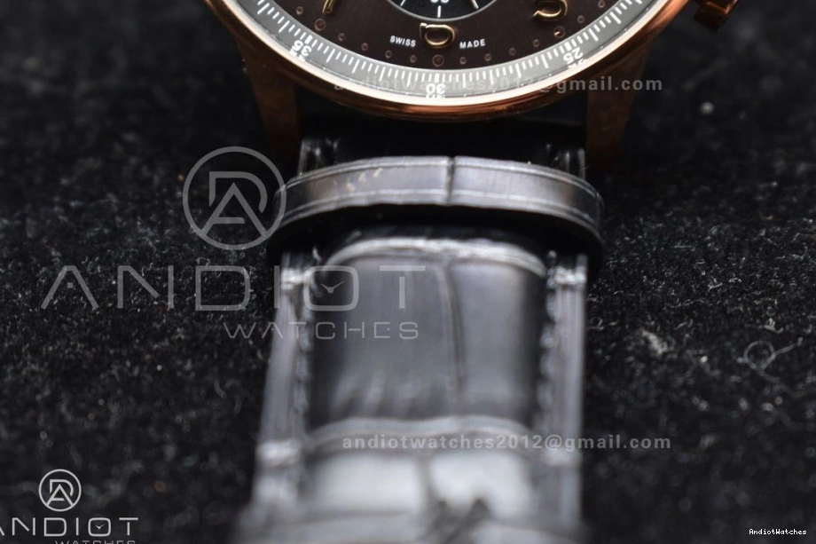 Chrono (Same Black ZF Best Edition Thickness Practical Portuguese 1:1 Genuine) on Strap A7750 IW371482 as Leather 444 0511